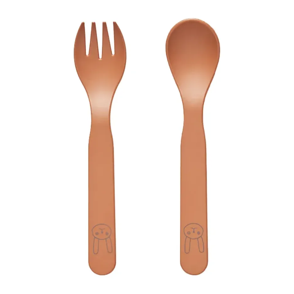OYOY Pullo children's cutlery set, Caramel Pink New