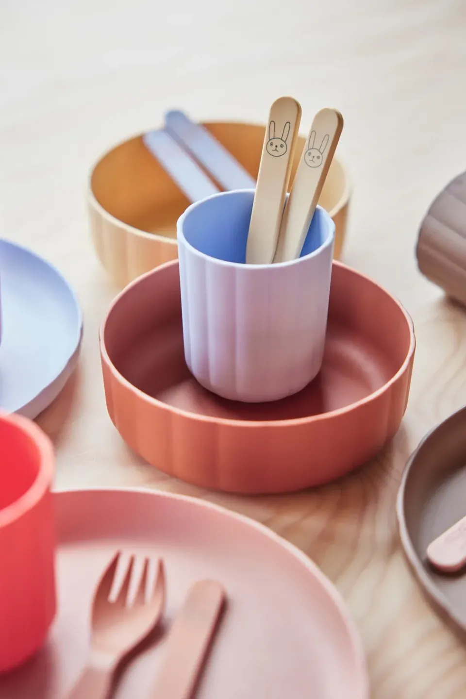 OYOY Pullo children's cutlery set, Caramel Pink New