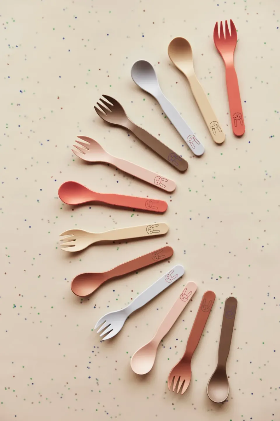 OYOY Pullo children's cutlery set, Caramel Pink New