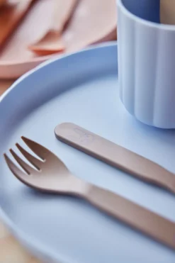 OYOY Pullo plate & bowl 2 pieces, Caramel-ice blue PinkBlue Best