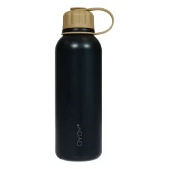 OYOY Pullo water bottle 52 cl, Anthracite-Camel BlackBeige Sale