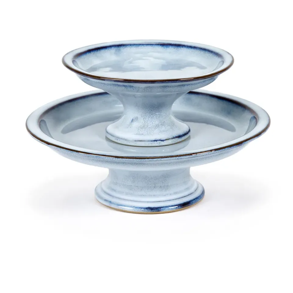 Serax Pure cake plate glazed L 23.5 cm, Blue Hot