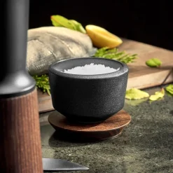 Rosendahl Rå salt cellar with lid 15 cl, Black Hot