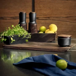 Rosendahl Rå salt cellar with lid 15 cl, Black Hot