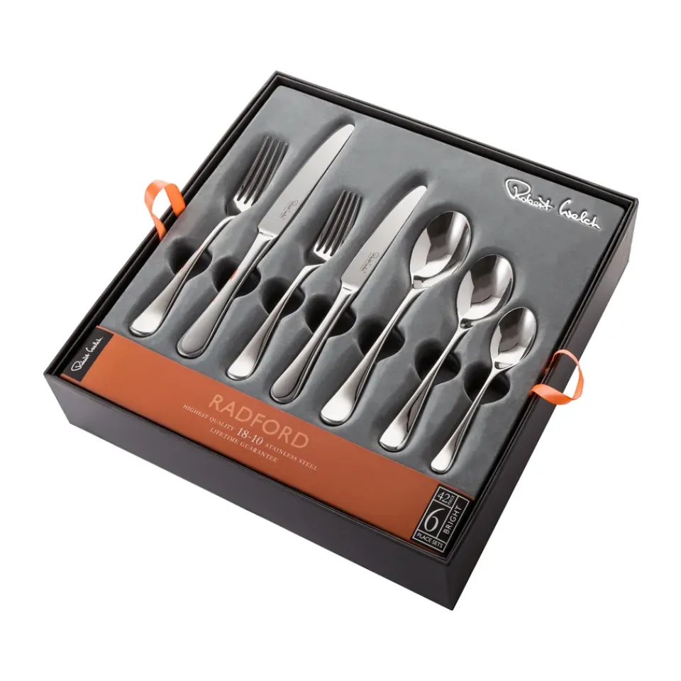 Robert Welch Radford cutlery mirror, 42 pieces Silver-coloured Outlet