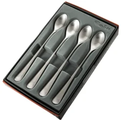 Robert Welch Radford latté spoon matte 4 pieces, Stainless steel Silver-coloured Best