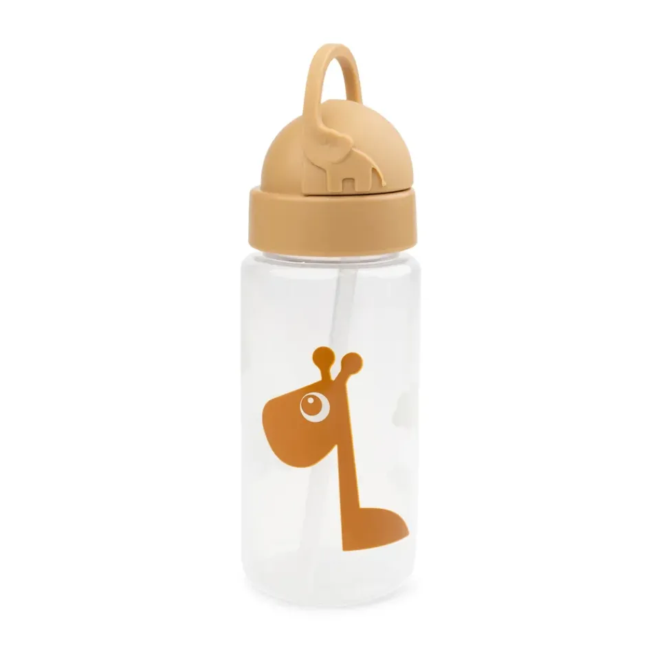 Done by deer Raffi bottle with straw, Mustard Yellow New