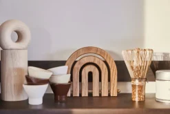 OYOY Rainbow wooden trivet, Nature Beige Clearance