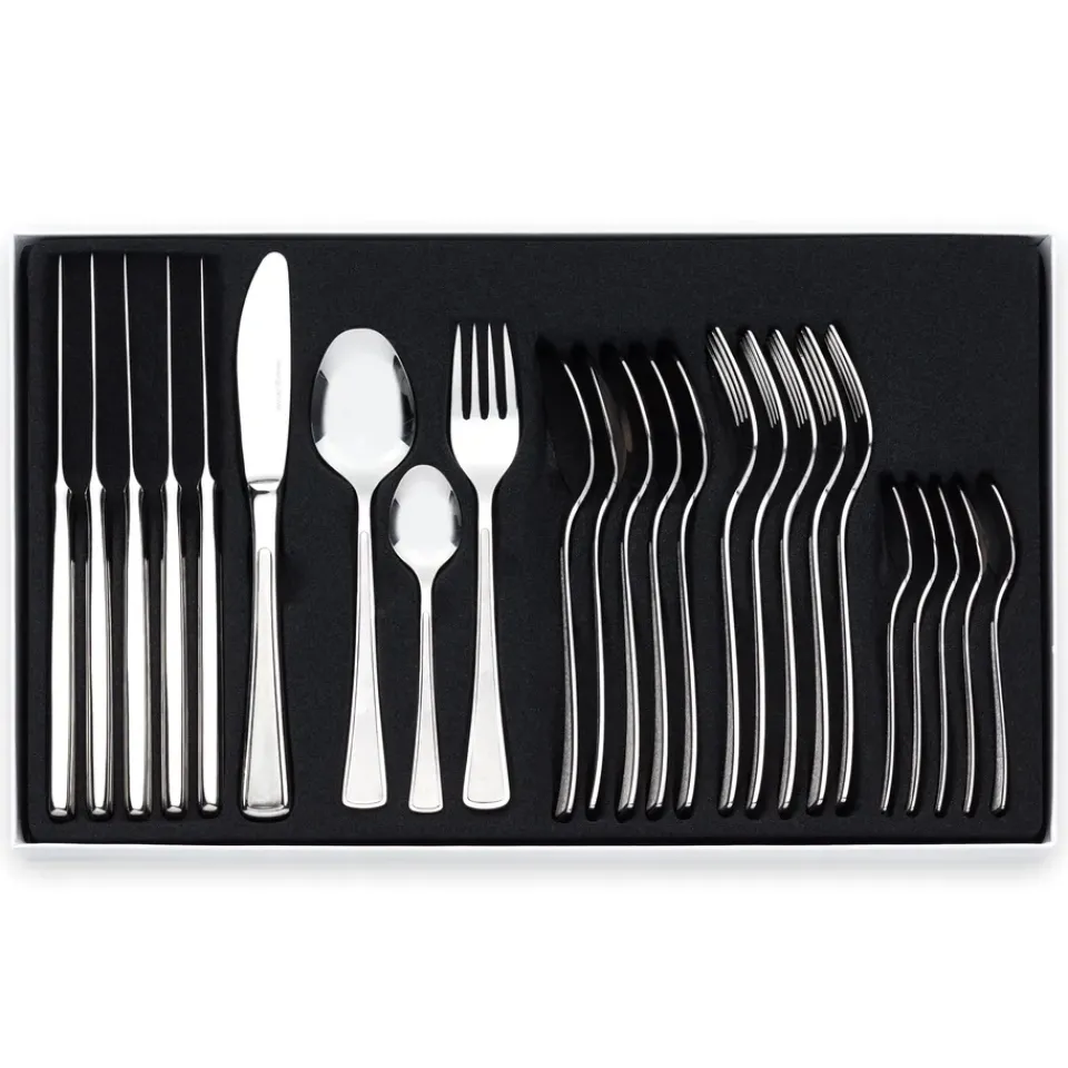 Hardanger Bestikk Ramona cutlery set, 24 pcs Silver-coloured