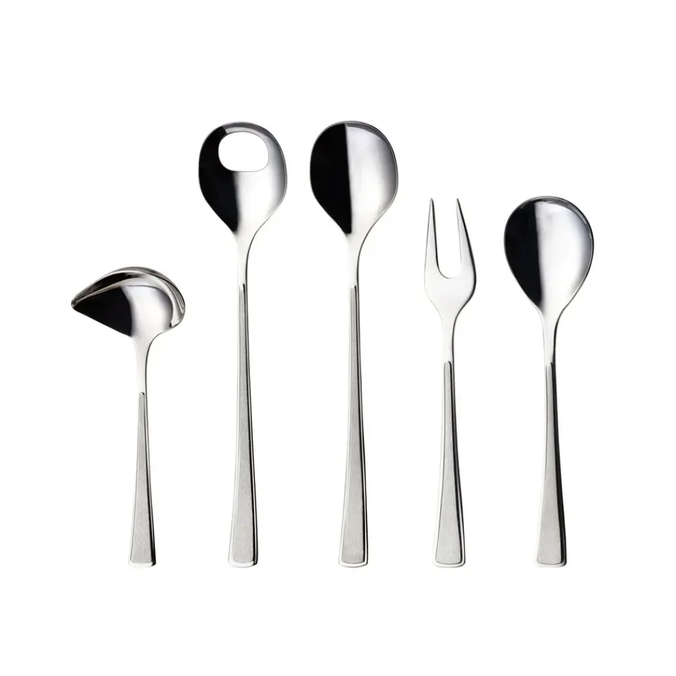 Hardanger Bestikk Ramona serving set 5 pieces, Stainless steel Silver-coloured Clearance