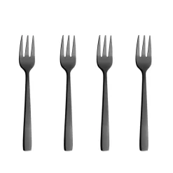 Aida Raw cake fork 4 pieces, Black Sale