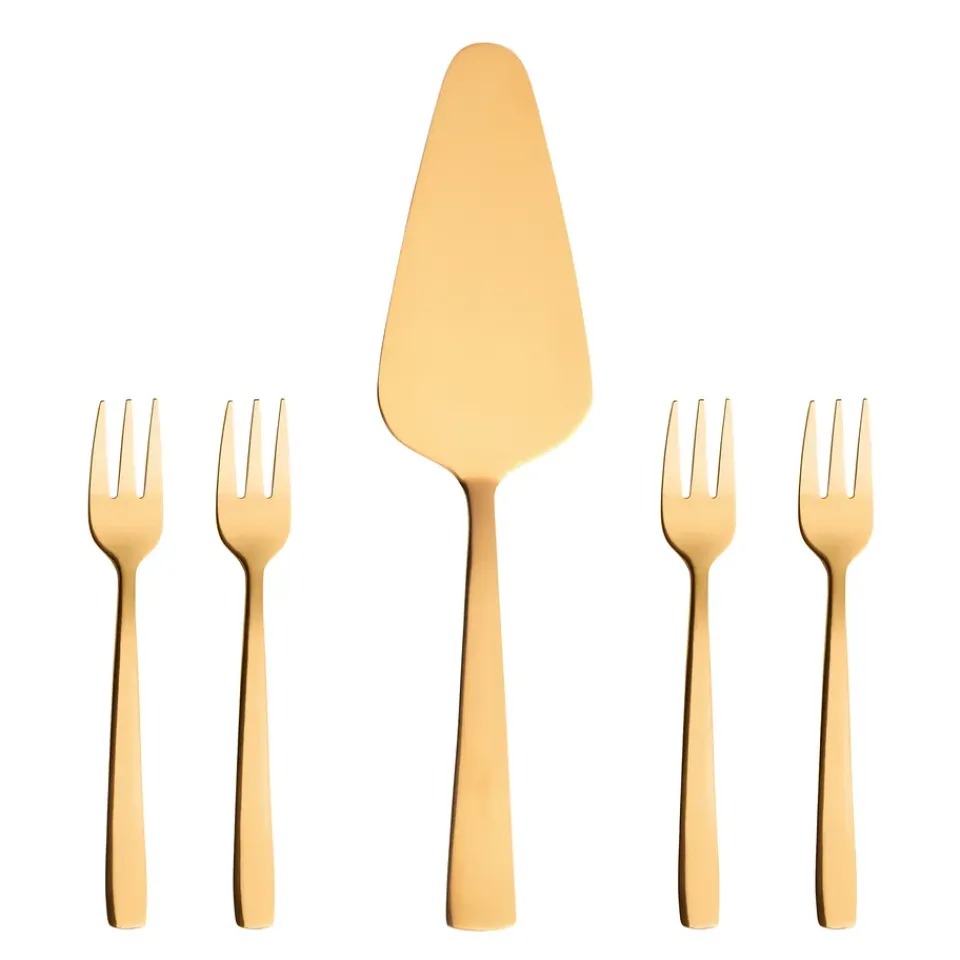 Aida Raw cake set 5 pieces, gold Gold-coloured