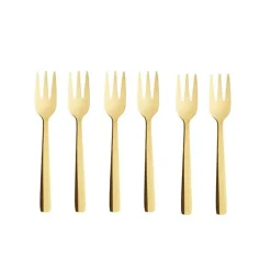 Aida Raw dessert fork 6-pack, Gold Gold-coloured Online