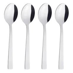 Aida Raw dessert spoon 4-pack, Stainless steel Silver-coloured Hot