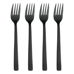 Aida Raw dinner fork 4-pack, Black Online