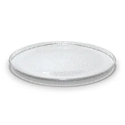 Aida Raw glass plate Ø22.5 cm, Clear Transparent Clearance