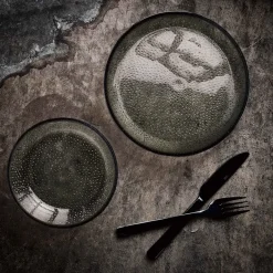 Aida Raw glass plate Ø27 cm, Smoke Grey Sale