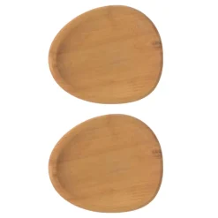 Aida Raw partyplate 13x11.4 cm 2-pack, Wood Brown Discount