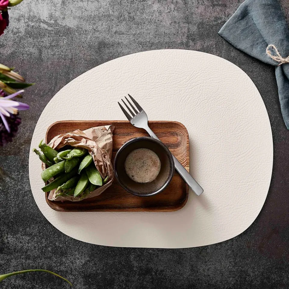 Aida Raw placemat leather, Warm nude buffalo Beige Best