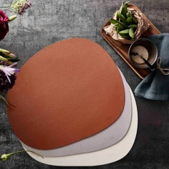 Aida Raw placemat leather, Warm nude buffalo Beige Best