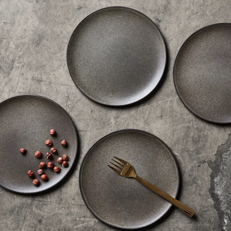 Aida Raw plate Ø20 cm, Forest Brown