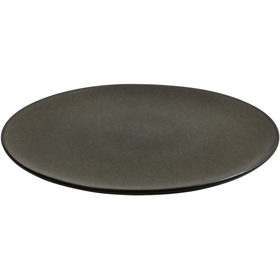 Aida Raw plate Ø28 cm, Forest Brown Online