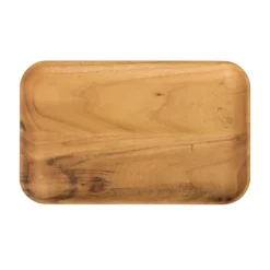 Aida Raw plate rectangular 23.7x14.9 cm, Wood Brown Hot