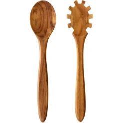 Aida Raw salad cutlery 2 pieces teak, Brown Discount