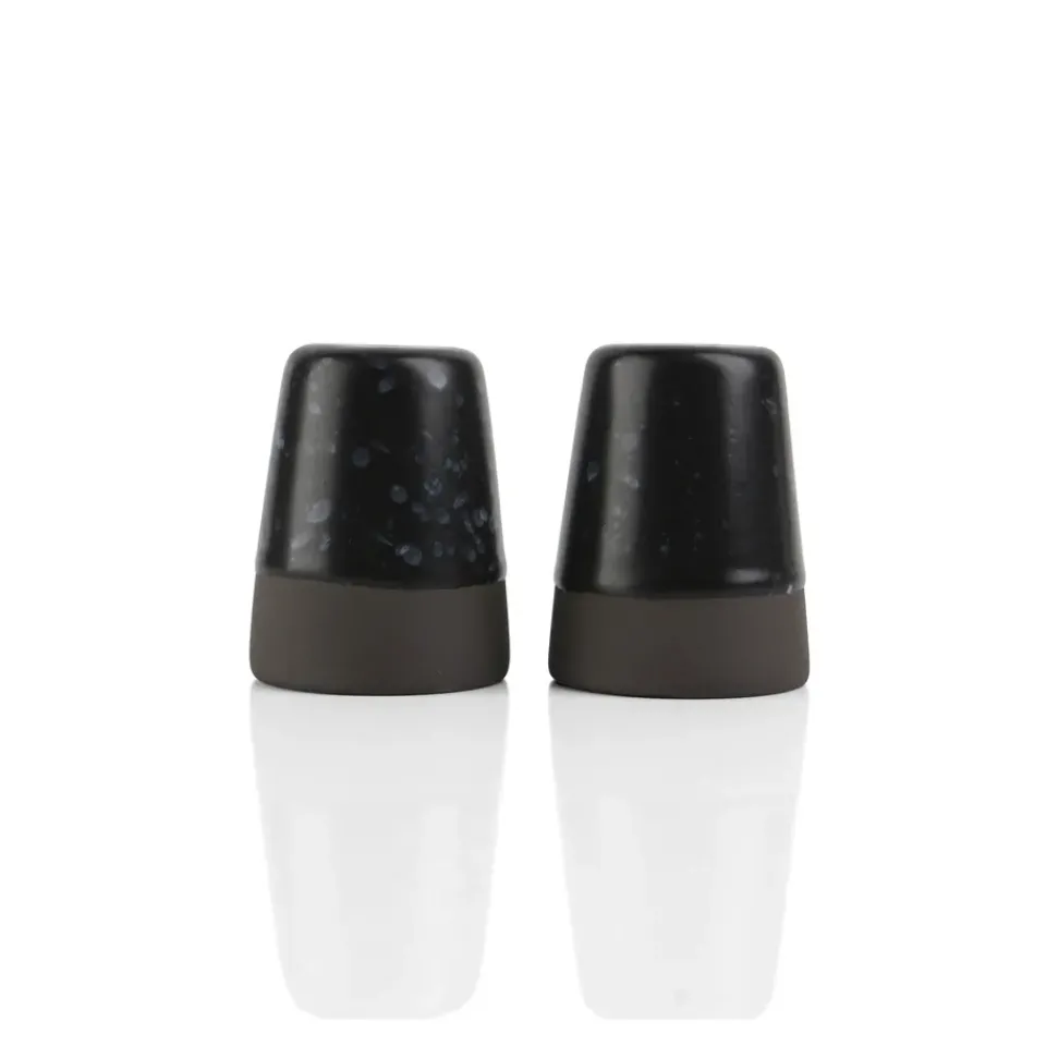 Aida Raw salt and pepper set, Black New
