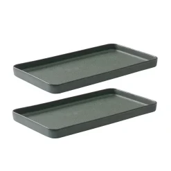 Aida Raw saucer 18x34 cm 2-pack, northern Green New