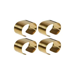 Aida Raw serviette holder 4-pack, Gold Gold-coloured
