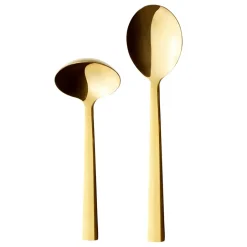 Aida Raw serving spoon 2 pieces, gold Gold-coloured Clearance