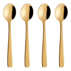 Aida Raw teaspoon 4-pack, Gold Gold-coloured Hot