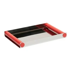 Design Letters Ray tray disco tray 20.5x30 cm, Red coral, stainless steel Silver-colouredRed Online