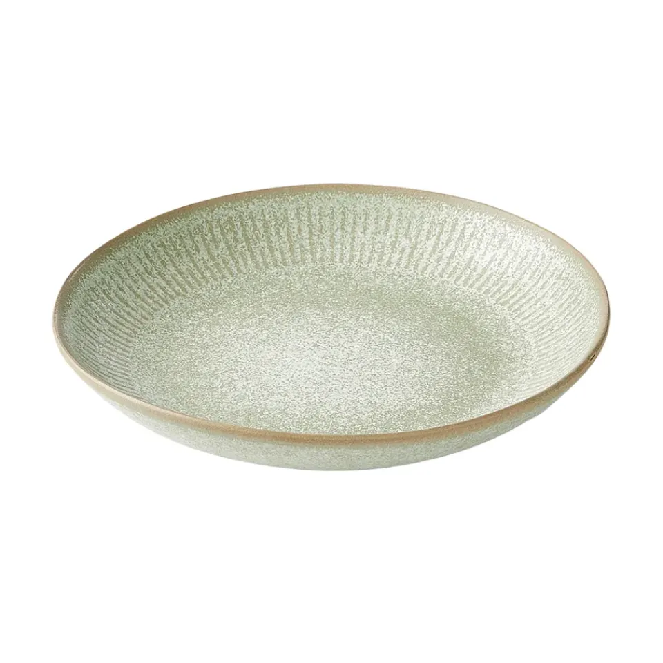 Aida Relief soup plate Ø22 cm, Green Outlet
