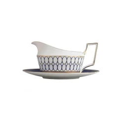 Wedgwood Renaissance Gold saucer to sauce boat, blue BlueWhite Best