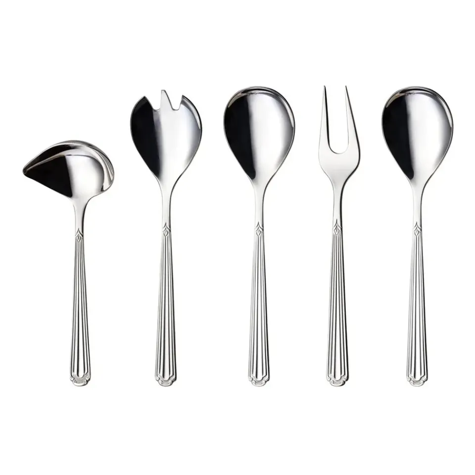 Hardanger Bestikk Renessanse serving set 5 pieces, Stainless steel Silver-coloured Discount