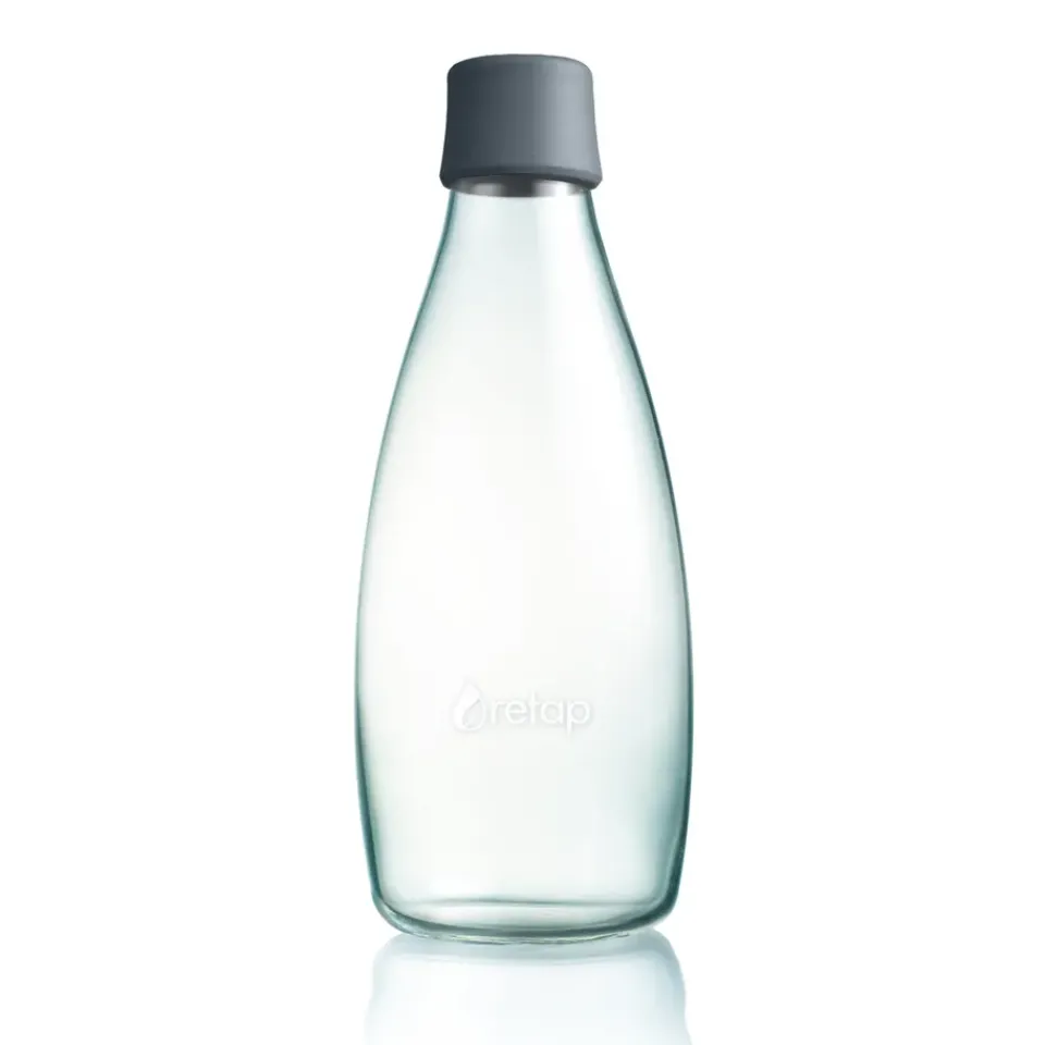 Retap glass bottle 0.8 l, Grey Discount
