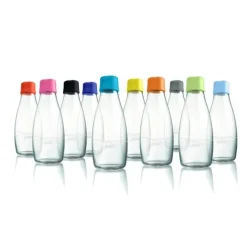 Retap glass bottle 0.5 l, Orange Hot