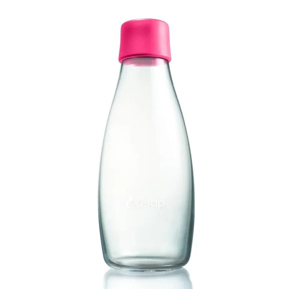 Retap glass bottle 0.5 l, Pink Outlet