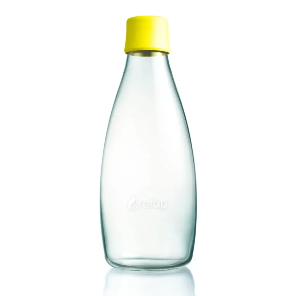 Retap glass bottle 0.8 l, Yellow