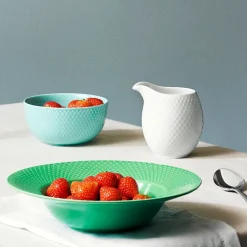 Lyngby Porcelæn Rhombe bowl 32 cl, Turquoise