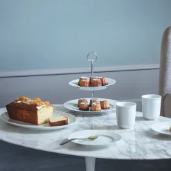 Lyngby Porcelæn Rhombe cake dish Ø 27 cm, White Clearance