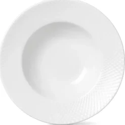 Lyngby Porcelæn Rhombe deep plate , Ø 24.5 cm White Best