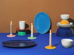 Lyngby Porcelæn Rhombe oval serving saucer 35x26,5 cm, Dark Blue Clearance