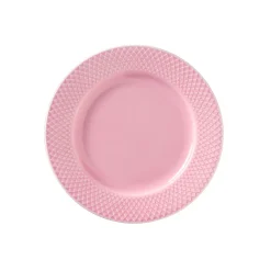 Lyngby Porcelæn Rhombe plate , 21 cm Pink New