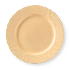 Lyngby Porcelæn Rhombe plate sand, 27 cm Yellow Sale