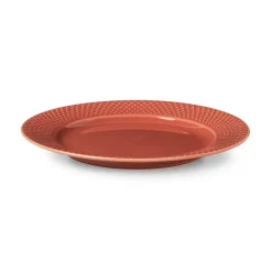 Lyngby Porcelæn Rhombe plate terracotta, 23 cm Red