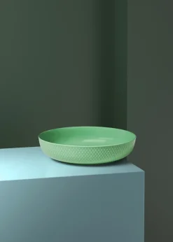 Lyngby Porcelæn Rhombe serving bowl Ø28 cm, Green Discount