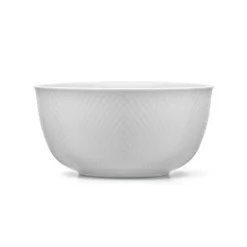 Lyngby Porcelæn Rhombe serving bowl Ø22 cm, White Outlet